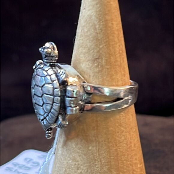 New 925 Sterling Silver Turtle Poison Ring - Picture 8 of 13